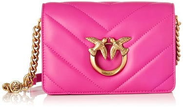 Pinko Damen Sheep Nappa Love Click Mini SCHAFNAPPA BI, D01Q_Biscotto ZENZERO-Antique Gold im Sale